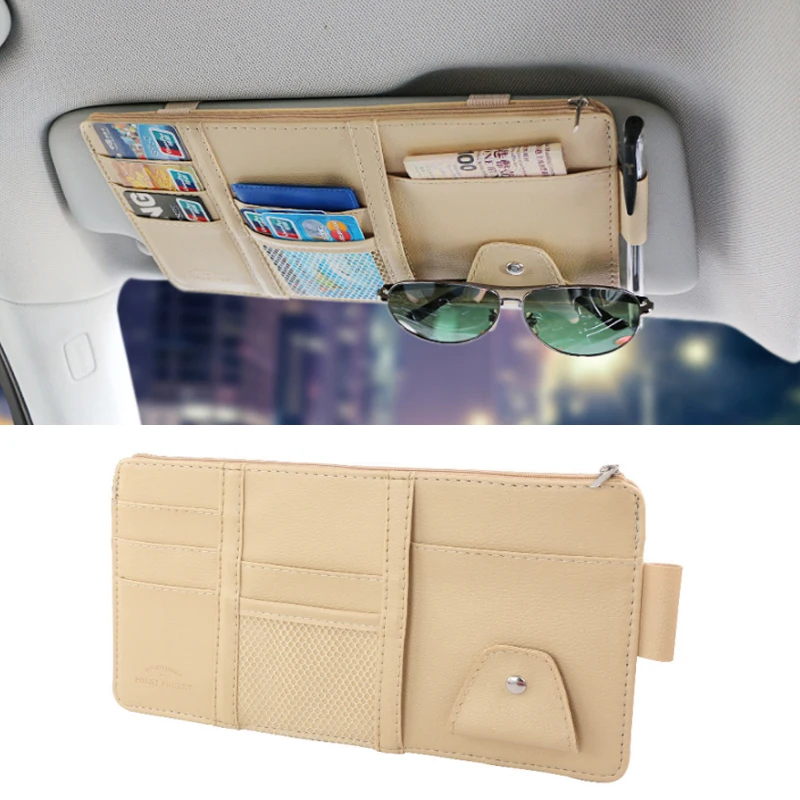 YCCPAUTO Multifunction Car Sunshade Stroge Bag Auto Sun Visor Organizer Pocket Card Sunglasses Holder PU Leather Bag 1Pcs
YCCPAUTO Multifunction Car Sunshade Stroge Bag Auto Sun Visor Organizer Pocket Card Sunglasses Holder PU Leather Bag 1Pcs