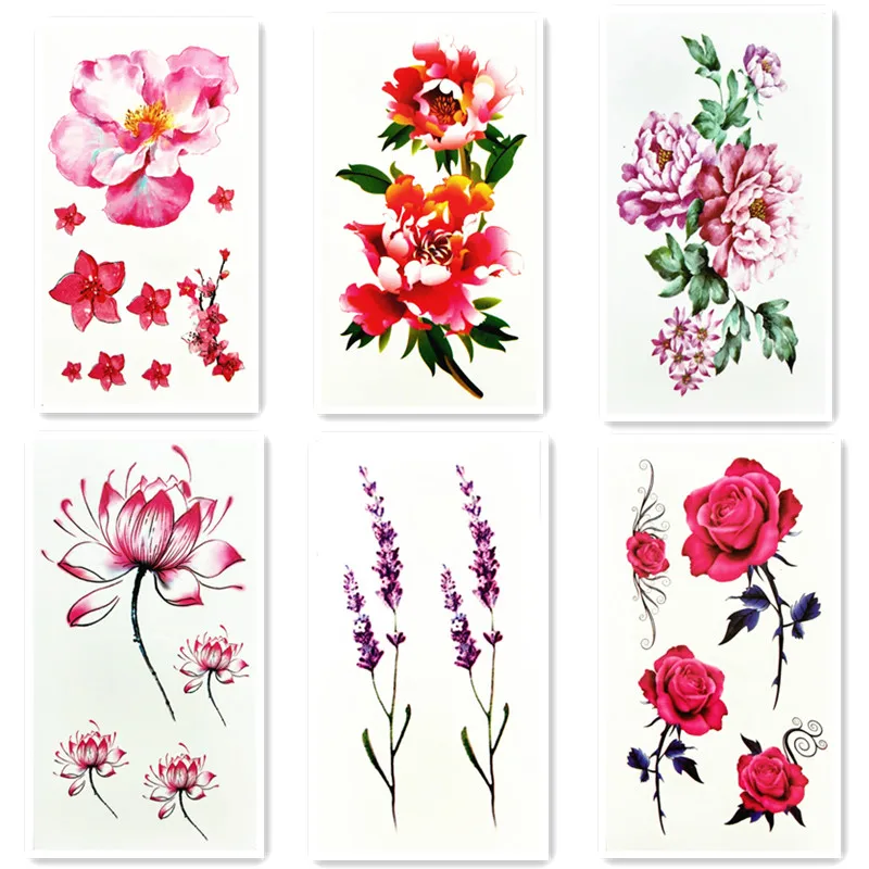 6PCS Waterproof Temporary Tattoo Sticker on body art flowers tattoo finger Water Transfer flash tattoo fake tattoo for girl boy
6PCS Waterproof Temporary Tattoo Sticker on body art flowers tattoo finger Water Transfer flash tattoo fake tattoo for girl boy