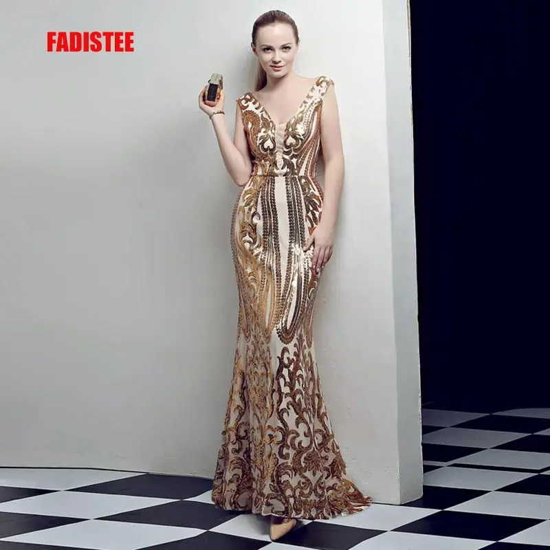 FADISTEE New arrival evening dresses prom party dress Vestido de Festa luxury pattern gold sequins long style free shipping
FADISTEE New arrival evening dresses prom party dress Vestido de Festa luxury pattern gold sequins long style free shipping