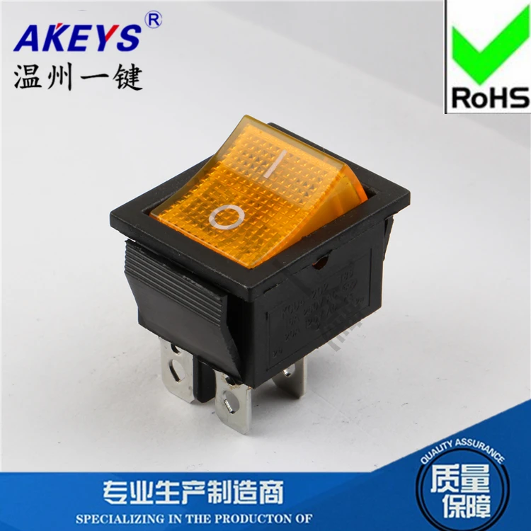 5 Pcs Treadmill massage chair dedicated KCD4 ship type switch 16A high current 4 feet 2 files 25*31 yellow with lights
5 Pcs Treadmill massage chair dedicated KCD4 ship type switch 16A high current 4 feet 2 files 25*31 yellow with lights