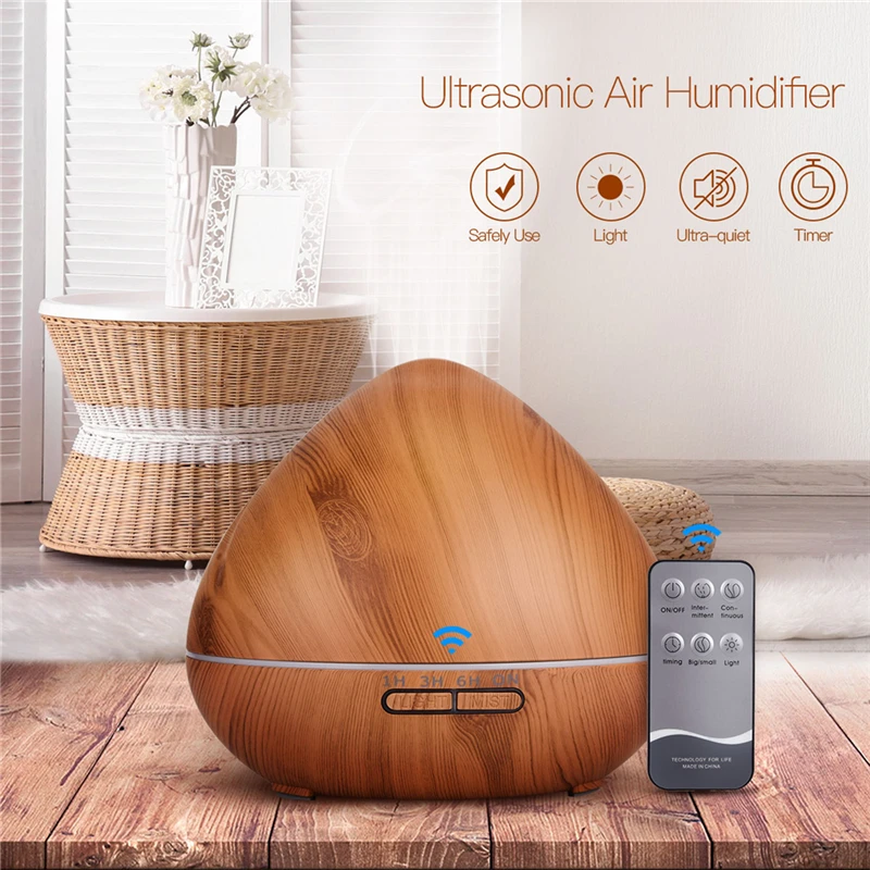 Ckeyin 550ML Remote Control Essential Oil Aroma Diffuser Wood Grain Aromatherapy Machine Home Office Cool Mist Maker Humidifier
Ckeyin 550ML Remote Control Essential Oil Aroma Diffuser Wood Grain Aromatherapy Machine Home Office Cool Mist Maker Humidifier