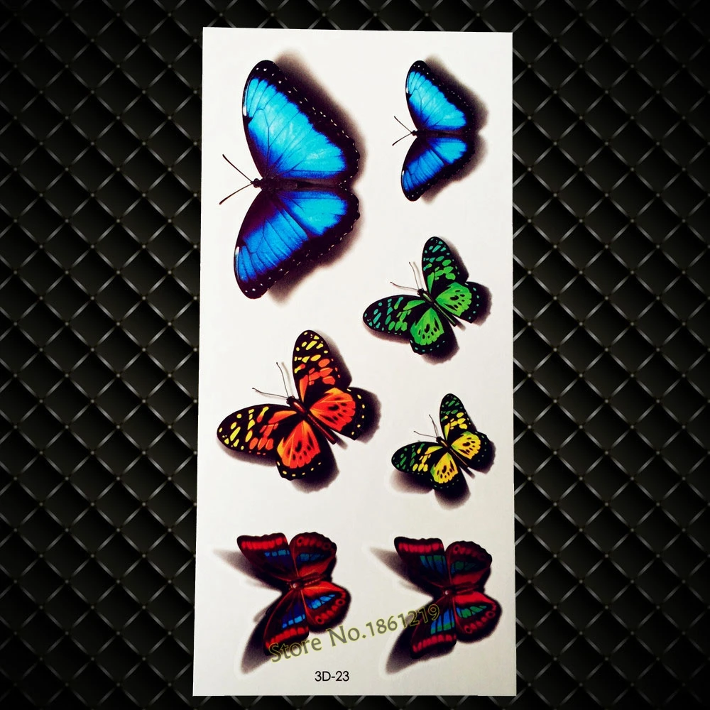 New Vivid 3D Temporary Tattoo Sticker Glitter Butterfly Design Waterproof Flash Tattoo Sexy Women Arm Shoulder Fake Tattoo G3D23
New Vivid 3D Temporary Tattoo Sticker Glitter Butterfly Design Waterproof Flash Tattoo Sexy Women Arm Shoulder Fake Tattoo G3D23
