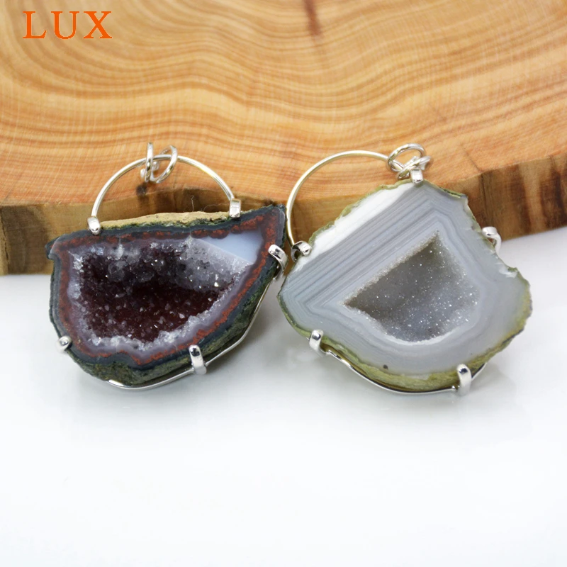 Genuine Mexican Tabasco Geode 925 Sterling Silver Pendant bag shape design necklace charms wedding gift
Genuine Mexican Tabasco Geode 925 Sterling Silver Pendant bag shape design necklace charms wedding gift