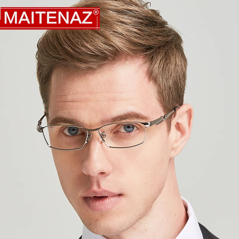 MAITENAZ Titanium Half Frame Prescription Eyeglasses Myopia Hyperopia Glasses for Men Women Comfortable Spectacles E85759
MAITENAZ Titanium Half Frame Prescription Eyeglasses Myopia Hyperopia Glasses for Men Women Comfortable Spectacles E85759