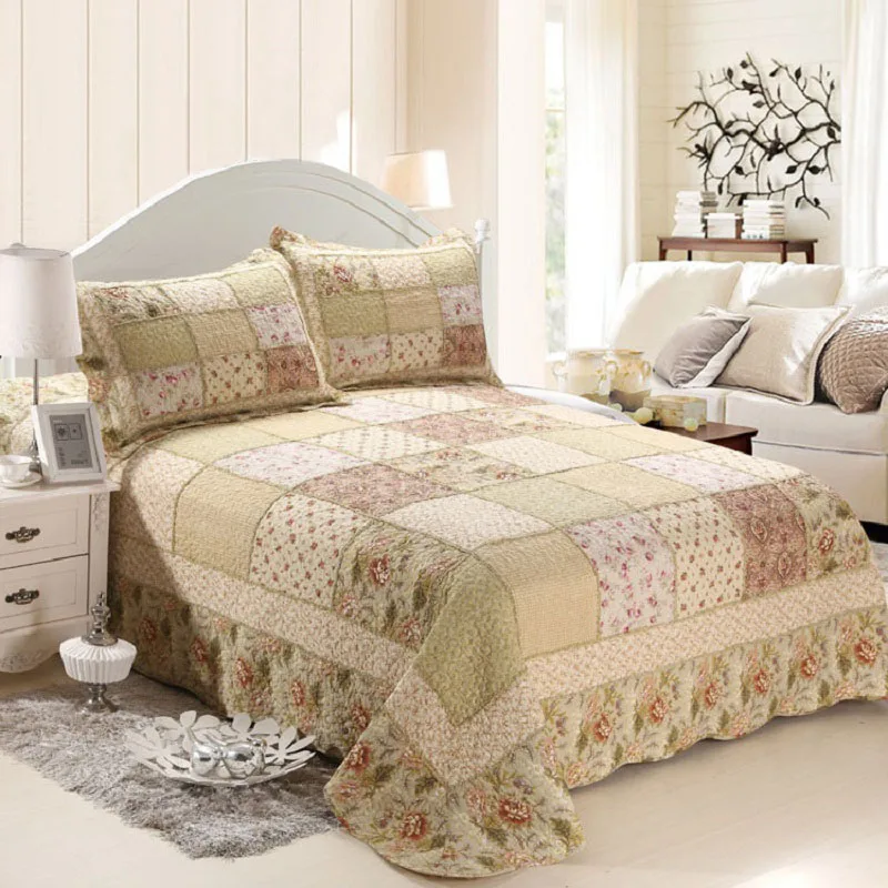 Patchwork Cotton Quilt Set 3PCS/4pcs Bedspread on the Bed Blanket Bed Cover Pillowcase Queen Size Coverlet
Patchwork Cotton Quilt Set 3PCS/4pcs Bedspread on the Bed Blanket Bed Cover Pillowcase Queen Size Coverlet