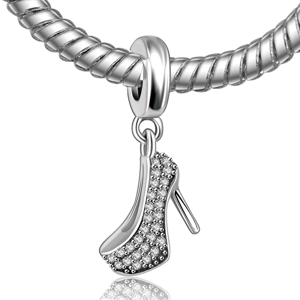 925 Sterling Silver Sparkling High Heels Full Crystal Shoes Lipstick Pendant Beads Fit Original Charm Bracelet Jewelry
925 Sterling Silver Sparkling High Heels Full Crystal Shoes Lipstick Pendant Beads Fit Original Charm Bracelet Jewelry