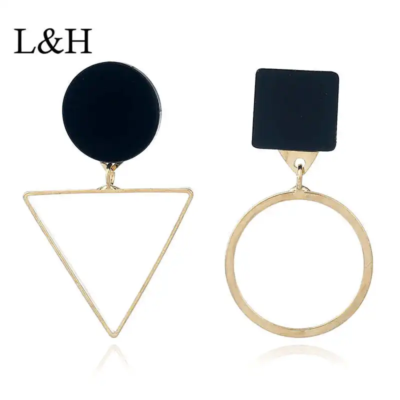 L&H Asymmetry Gold Sliver Color Drop Earrings For Women 2018 New Female Classic Geometric Dangle Earrings Charm Fashion Jewelry
L&H Asymmetry Gold Sliver Color Drop Earrings For Women 2018 New Female Classic Geometric Dangle Earrings Charm Fashion Jewelry