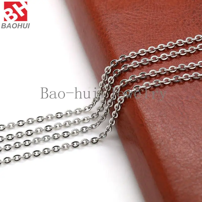 2.3MM Width 18"+2" extension (50cm) 316L Stainless Steel Silver/Gold/Rose Gold/Black Flat Oval Chain For Necklace Locket
2.3MM Width 18"+2" extension (50cm) 316L Stainless Steel Silver/Gold/Rose Gold/Black Flat Oval Chain For Necklace Locket