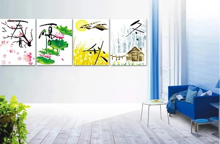 Spring Summer Autumn Winter Landscape Cross Stitch Kits 11CT Accurate Printed DIY Handmade Needlework Wall Home Decoration
Spring Summer Autumn Winter Landscape Cross Stitch Kits 11CT Accurate Printed DIY Handmade Needlework Wall Home Decoration