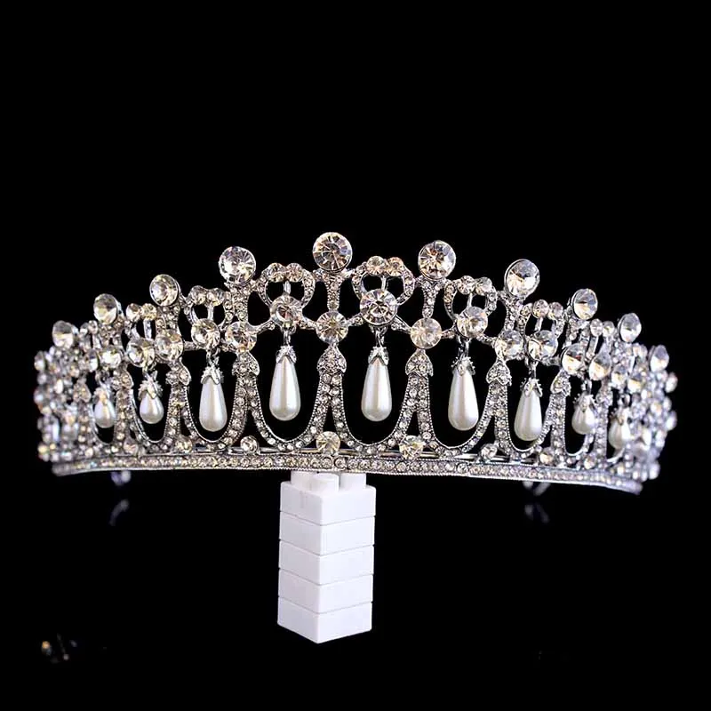Fashion Queen Baroque big crown pearl rhinestone Bridal hair accessories European wedding Tiaras princess crown Headwear
Fashion Queen Baroque big crown pearl rhinestone Bridal hair accessories European wedding Tiaras princess crown Headwear