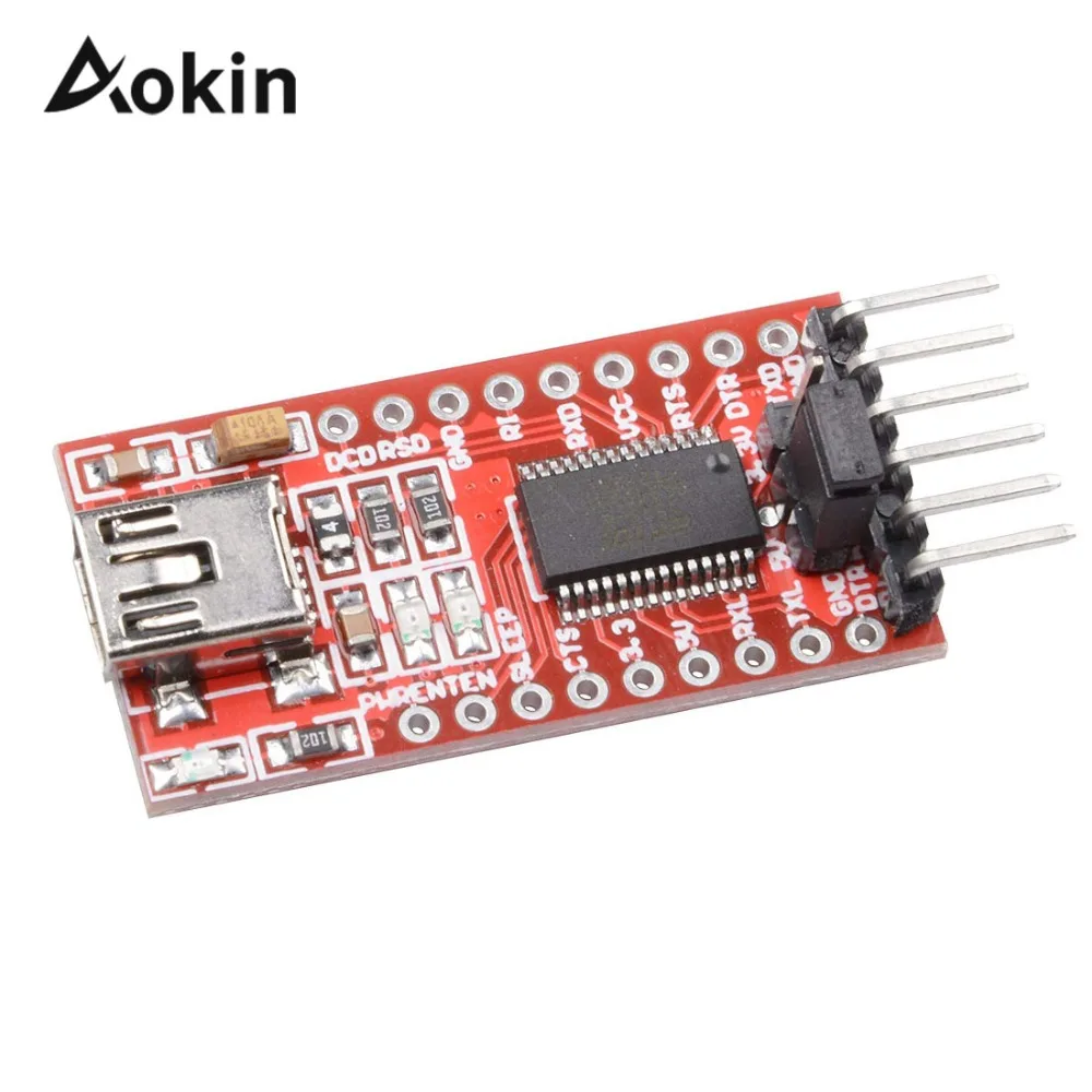 FT232RL FTDI USB 3.3V 5.5V to TTL Serial Adapter Module for Arduino Mini Port 3.3V 5.5V Good Quality
FT232RL FTDI USB 3.3V 5.5V to TTL Serial Adapter Module for Arduino Mini Port 3.3V 5.5V Good Quality
