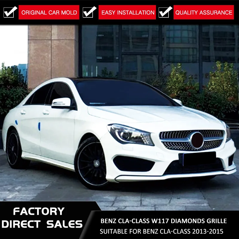 Алмазный гриль для Mercedes CLA Class W117 Передняя Настройка Замена решетка сетка Cla180 Cla260