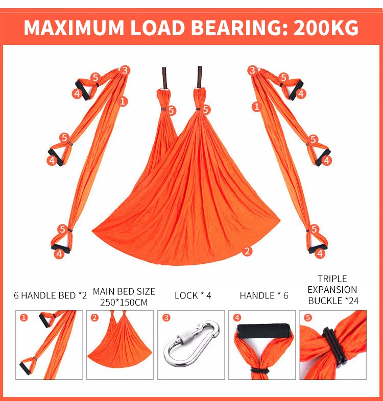 FDBRO Yoga Hanging Belt Swing Trapeze Anti-Gravity Aerial Traction Device Aerial Hammock 6 Handles Strap Pilates Home Gym 2.5m
FDBRO Yoga Hanging Belt Swing Trapeze Anti-Gravity Aerial Traction Device Aerial Hammock 6 Handles Strap Pilates Home Gym 2.5m