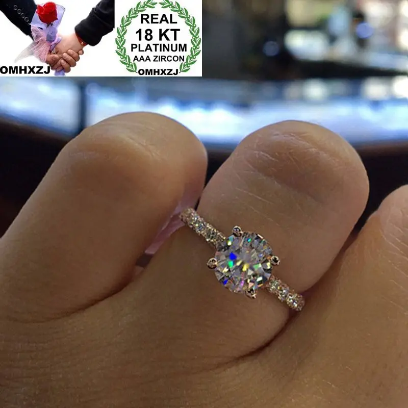 OMHXZJ Wholesale European Fashion Woman Girl Party Wedding Gift Round Oval White AAA Zircon 18KT White Gold Rose Gold Ring RR448
OMHXZJ Wholesale European Fashion Woman Girl Party Wedding Gift Round Oval White AAA Zircon 18KT White Gold Rose Gold Ring RR448
