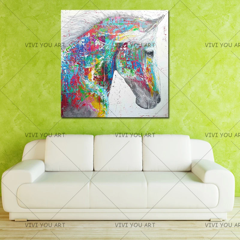 Skilled Artist Handmade High Quality Abstract Horse Head Oil Painting On Canvas Abstract Knife Horse Painting For Living Room
Skilled Artist Handmade High Quality Abstract Horse Head Oil Painting On Canvas Abstract Knife Horse Painting For Living Room