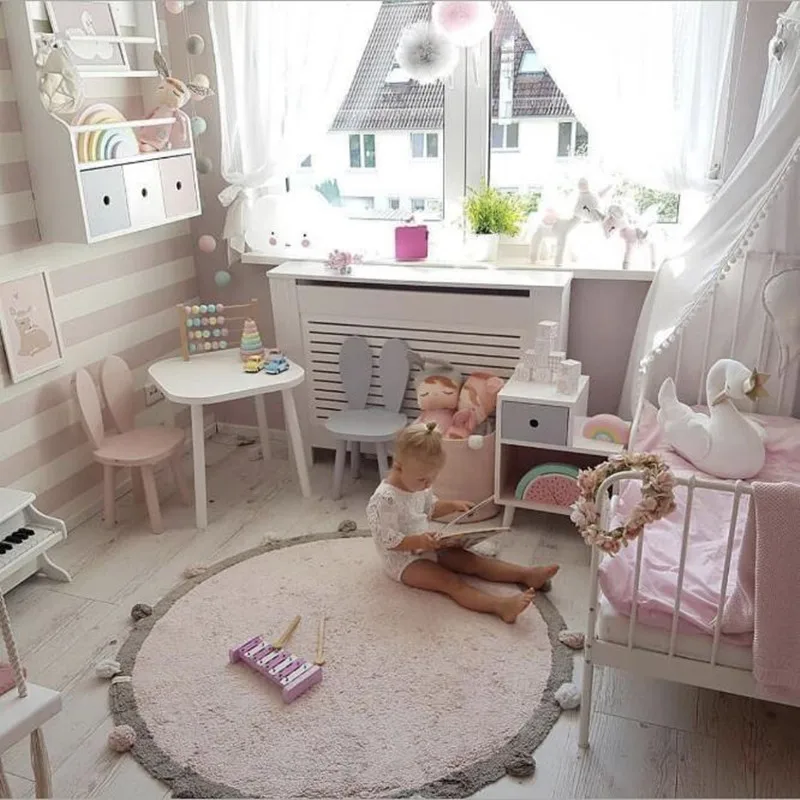 INS Round Hair Ball Cotton Baby Play Mats Tapete Infantil Children's Room Decoration Kids Carpet Photography Props Tapis Enfant
INS Round Hair Ball Cotton Baby Play Mats Tapete Infantil Children's Room Decoration Kids Carpet Photography Props Tapis Enfant