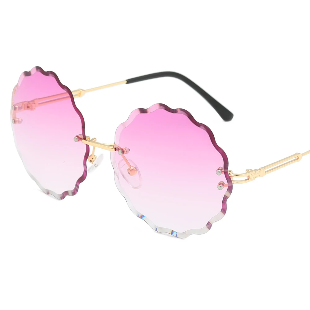 Ladies Fashion Brand Designer Rimless Round Flower Sunglasses UV400 Protection Sun Glasses Light Colored Gradient Pink For Women
Ladies Fashion Brand Designer Rimless Round Flower Sunglasses UV400 Protection Sun Glasses Light Colored Gradient Pink For Women