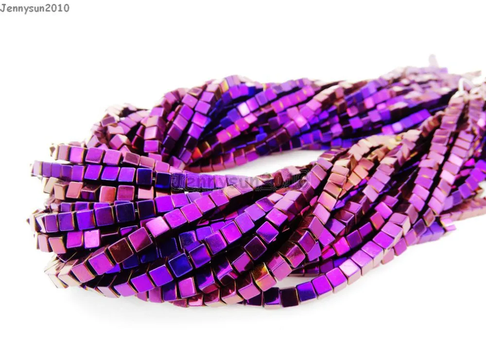 Natural Hematite Healing Gems Stones Square Cube 4mm Beads Non Magnetic Metallic Purple 15.5'' Jewelry Making 10 Strands/Pack
Natural Hematite Healing Gems Stones Square Cube 4mm Beads Non Magnetic Metallic Purple 15.5'' Jewelry Making 10 Strands/Pack