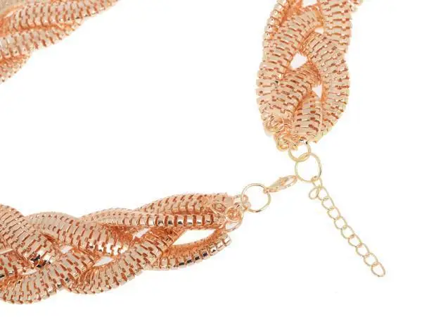 

Chunky Twisted Braided Chain Bib Collar Necklace Luxury Choker Statement Jewelry
