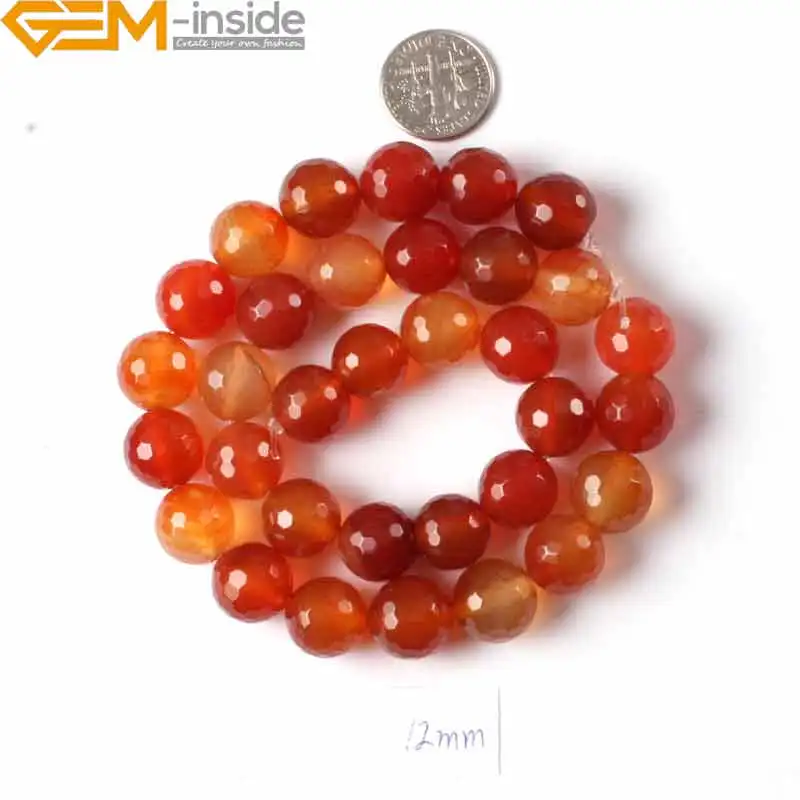 Gem-inside Round Faceted Red Carnelian Agate Gemstone DIY Loose Beads For Jewelry Making Beads ,8mm To 14mm Strands 15 Inches
Gem-inside Round Faceted Red Carnelian Agate Gemstone DIY Loose Beads For Jewelry Making Beads ,8mm To 14mm Strands 15 Inches