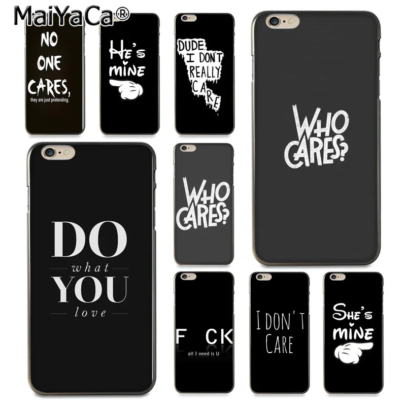 Who cares She is mine новый высококачественный мягкий чехол для телефона Apple iPhone 8 7 6 6S Plus X XS