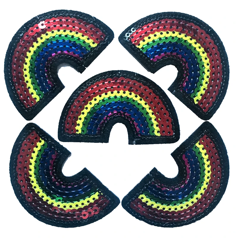 10PCS/lot Cartoon Sequins Rainbow Patch Iron on Sequined Embroidery Applique Patches for Kids Clothes DIY Garment Accessories
10PCS/lot Cartoon Sequins Rainbow Patch Iron on Sequined Embroidery Applique Patches for Kids Clothes DIY Garment Accessories