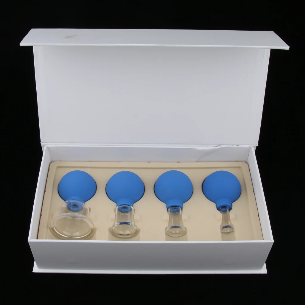 4x Glass Silicone Massage Vacuum Cupping Cups Set Kit for Body Face Leg Arm Back Shoulder
4x Glass Silicone Massage Vacuum Cupping Cups Set Kit for Body Face Leg Arm Back Shoulder
