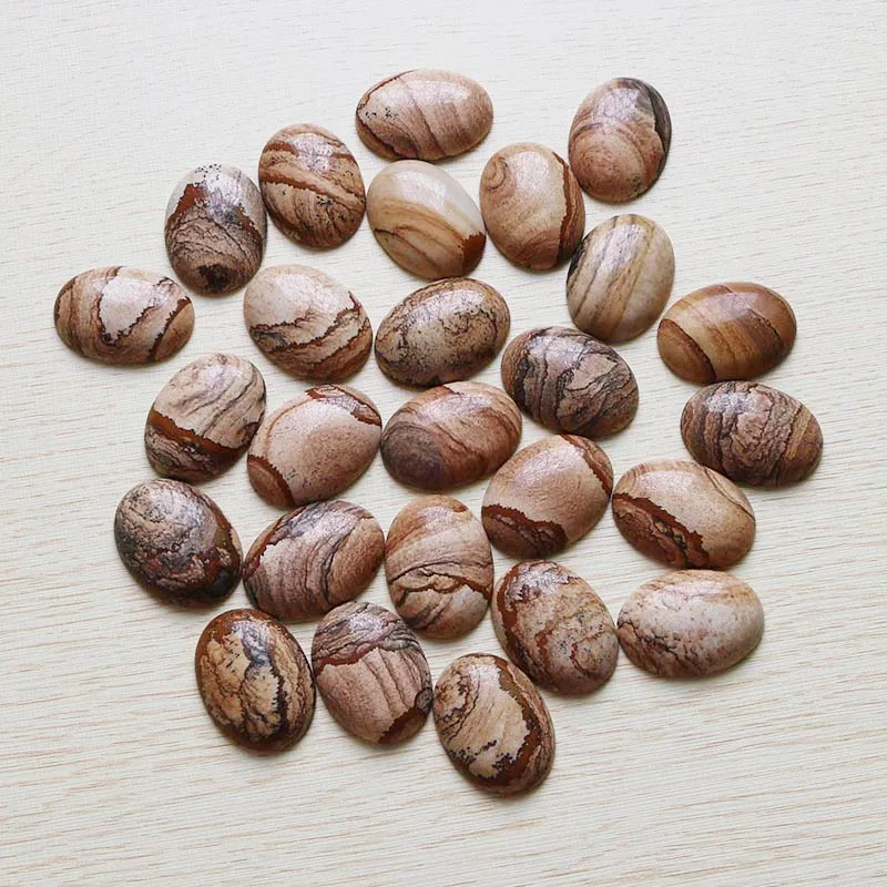 Wholesale 10pcs/lot 22x30mm charms Natural Picture stone Oval Cabochon CAB No Hole stone beads for Jewelry Making pendants free
Wholesale 10pcs/lot 22x30mm charms Natural Picture stone Oval Cabochon CAB No Hole stone beads for Jewelry Making pendants free