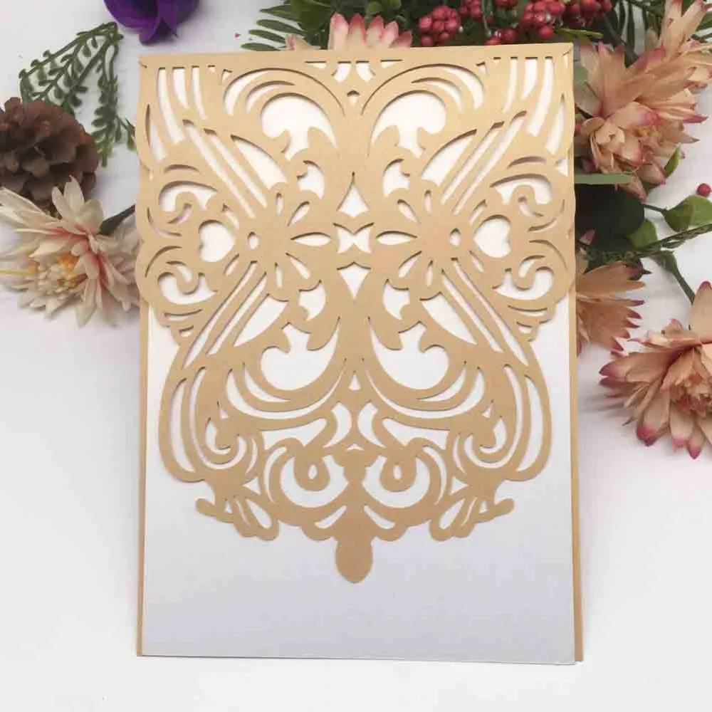 50Pcs/Lot Royal White Color Laser Cut Pearl paper Wedding Invitations Cards Birthday Party Invitations Blessing Greeting Card
50Pcs/Lot Royal White Color Laser Cut Pearl paper Wedding Invitations Cards Birthday Party Invitations Blessing Greeting Card