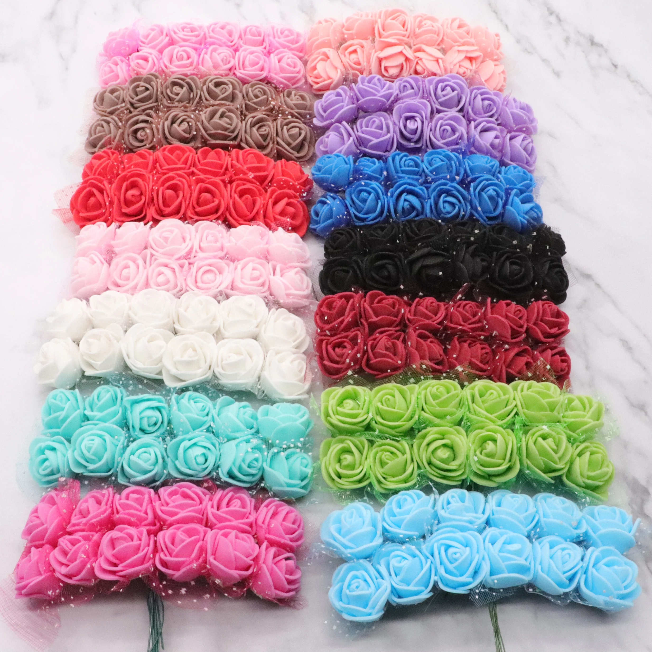 12Pcs/Lot Mini Lace Foam Rose Artificial Flower for Wedding Home Decoration DIY Craft Wreath Gift Decor Fake Flower Scrapbooking
12Pcs/Lot Mini Lace Foam Rose Artificial Flower for Wedding Home Decoration DIY Craft Wreath Gift Decor Fake Flower Scrapbooking