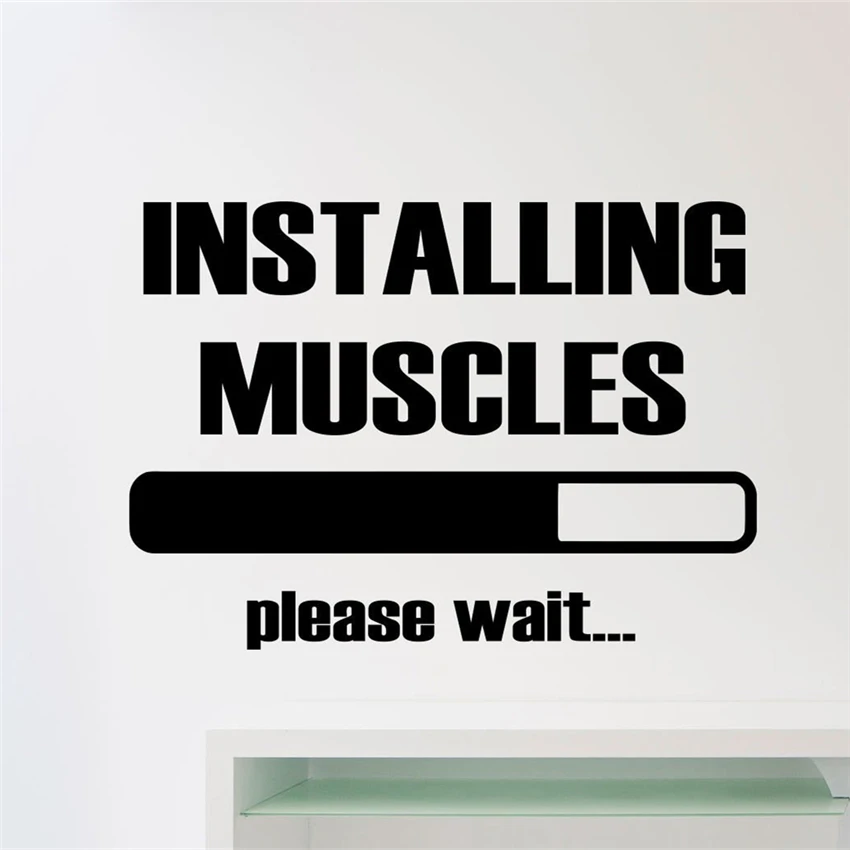 Art Decor Gym Wall Decal Installing Muscles Please Wait Motivational Wall Sticker Home Decor Removable Wall Decals M674
Art Decor Gym Wall Decal Installing Muscles Please Wait Motivational Wall Sticker Home Decor Removable Wall Decals M674