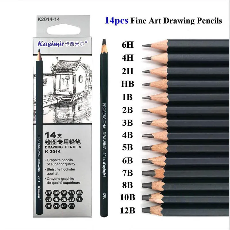 14Pcs/Set Drawing Pencil Set Wooden Professional Art Supplies Hard/Medium/Soft Sketch Charcoal Pencils Art Painting Stationery
14Pcs/Set Drawing Pencil Set Wooden Professional Art Supplies Hard/Medium/Soft Sketch Charcoal Pencils Art Painting Stationery