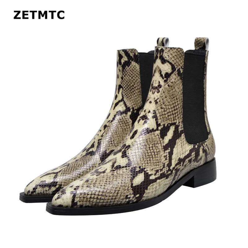 Women Zipper Boots Snake Print Ankle Boots Square heel Fashion Pointed toe Ladies Sexy shoes 2019 New Chelsea Boots 34-40
Women Zipper Boots Snake Print Ankle Boots Square heel Fashion Pointed toe Ladies Sexy shoes 2019 New Chelsea Boots 34-40