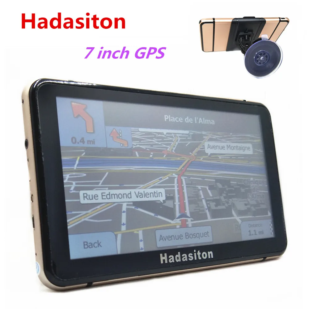 Горячая 7 "сенсорный экран автомобиля gps навигации 8 ГБ CPU800M спутниковой с Bluetooth AV