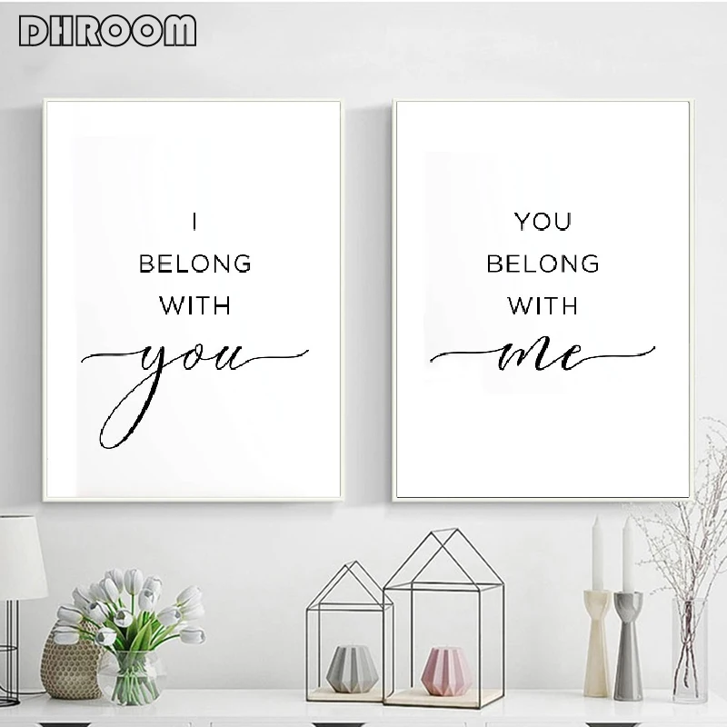I Belong with You You Belong with Me Wall Art Wedding Gift Poster Couple Canvas Print Painting Nordic Minimalist Bedroom Decor
I Belong with You You Belong with Me Wall Art Wedding Gift Poster Couple Canvas Print Painting Nordic Minimalist Bedroom Decor