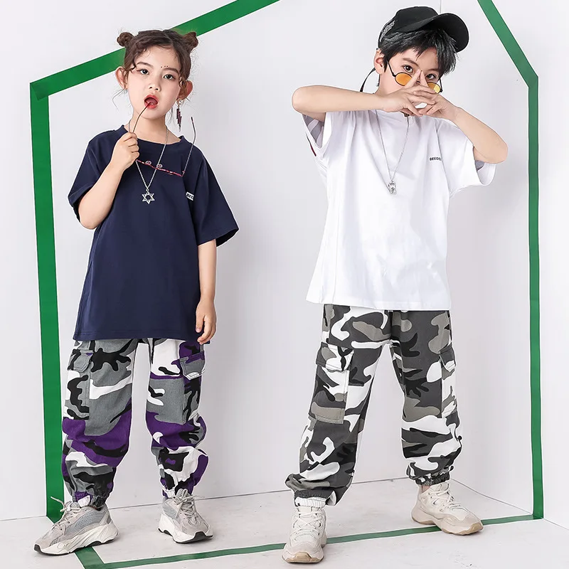 Fashion Stage Hip Hop Costume Kids Jazz Street Dance Clothing Children Boys Girls Summer T-shirt Camouflage Pants Suit Outfit
Fashion Stage Hip Hop Costume Kids Jazz Street Dance Clothing Children Boys Girls Summer T-shirt Camouflage Pants Suit Outfit