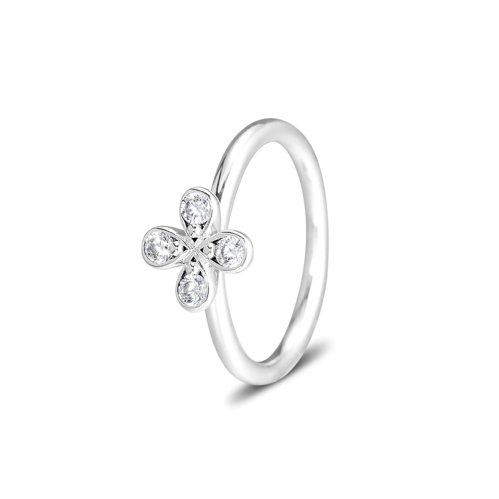 925 Sterling Silver Rings Four-Petal Flower Ring with Clear CZ for Women Men's Engagement Wedding Rings
925 Sterling Silver Rings Four-Petal Flower Ring with Clear CZ for Women Men's Engagement Wedding Rings
