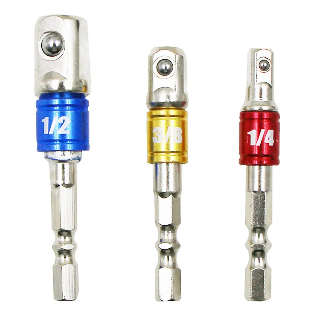 Drill Socket Adapter for Impact Driver with Hex Shank to Square Socket Drill Bits Bar Extension Set 1/4" 3/8" 1/2 Bit Set
Drill Socket Adapter for Impact Driver with Hex Shank to Square Socket Drill Bits Bar Extension Set 1/4" 3/8" 1/2 Bit Set