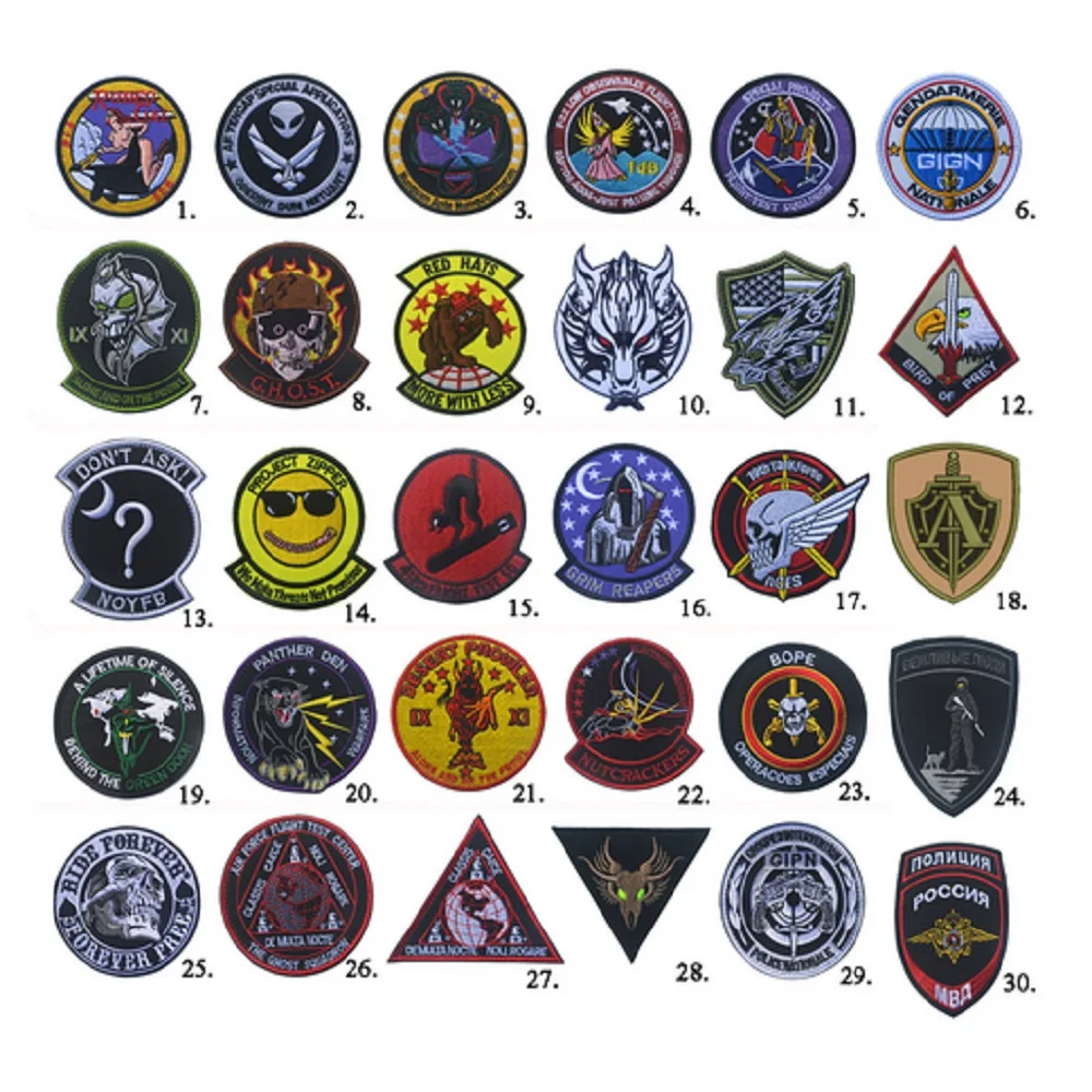 1pcs Embroidery Patches Loops And Hook Grim Reapers Patches Secret Service/Ghost Squadron/Project Zipper Patches
1pcs Embroidery Patches Loops And Hook Grim Reapers Patches Secret Service/Ghost Squadron/Project Zipper Patches