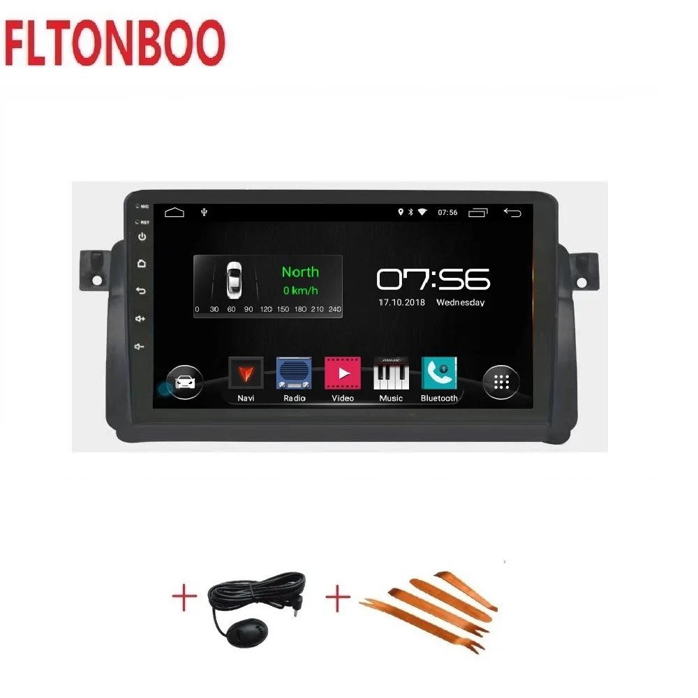 9 дюймов полный сенсорный Android автомобильный Радио плеер для bmw E46 M3 Canbus bluetooth