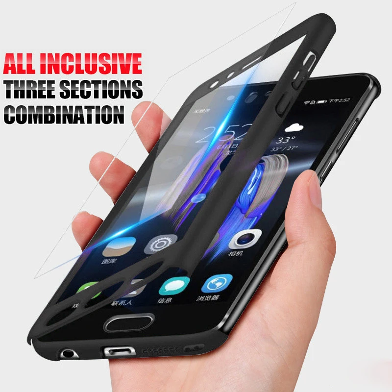 Чехол с полным покрытием 360 градусов для Samsung Galaxy A7 A9 A6 A8 Plus 2018 A3 A5 2017