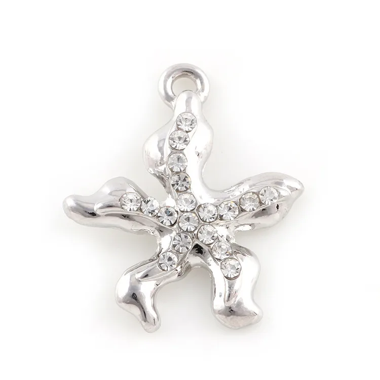 27*24mm Crystal Silver Gold Color Zinc Alloy Metal Starfish Charms Pendants Diy Jewelry Findings Accessories
27*24mm Crystal Silver Gold Color Zinc Alloy Metal Starfish Charms Pendants Diy Jewelry Findings Accessories