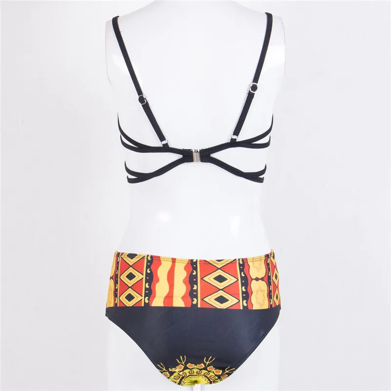 2018 African Printed Bikini Set Two-Pieces Bathing Suits Bikini Set Sexy Geometric Swimwear Swimsuit Golden High Waist Swim Suit
2018 African Printed Bikini Set Two-Pieces Bathing Suits Bikini Set Sexy Geometric Swimwear Swimsuit Golden High Waist Swim Suit