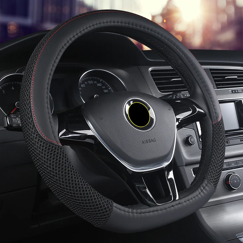 D Shape Type Car Styling Steering Wheel Covers Leather 15 Inches 36.5-38cm Universal for Auto Black Interior Accessories
D Shape Type Car Styling Steering Wheel Covers Leather 15 Inches 36.5-38cm Universal for Auto Black Interior Accessories