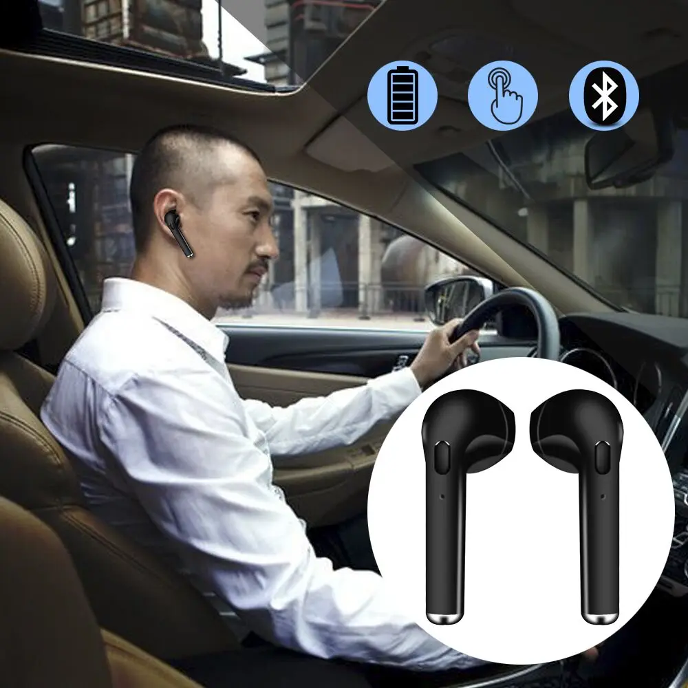 I7 i7s TWS Wireless Earpiece Bluetooth Earphones Earbuds Headset With Mic for iPhone sunsung xiaomi huawei lenovo htc LG TCL ect |