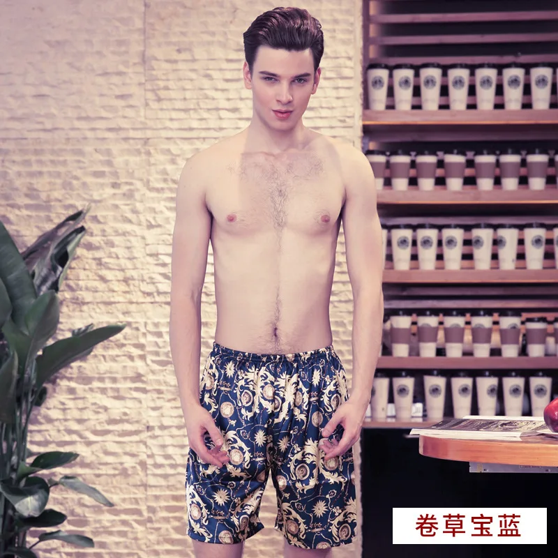 New Sleep Bottoms Floral Printed Men Satin Silk Short Men Boxer Sleep Men's Pajamas Bottom Beach Shorts In Summer Twelve Colors
New Sleep Bottoms Floral Printed Men Satin Silk Short Men Boxer Sleep Men's Pajamas Bottom Beach Shorts In Summer Twelve Colors