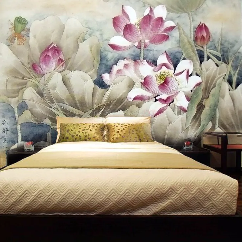 Beibehang custom-dimensional lotus seamless wallpaper murals TV backdrop wallpaper modern personality wallpaper for walls 3 d
Beibehang custom-dimensional lotus seamless wallpaper murals TV backdrop wallpaper modern personality wallpaper for walls 3 d