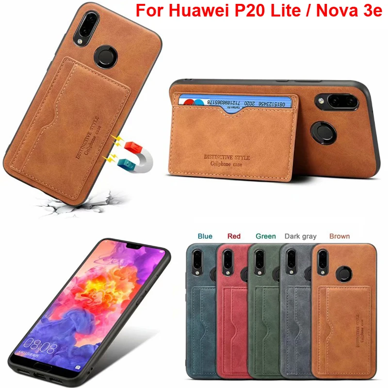 Чехол подставка с отделением для карт Huawei P20 Lite деловой чехол P20Lite Nova 3e сумочка
