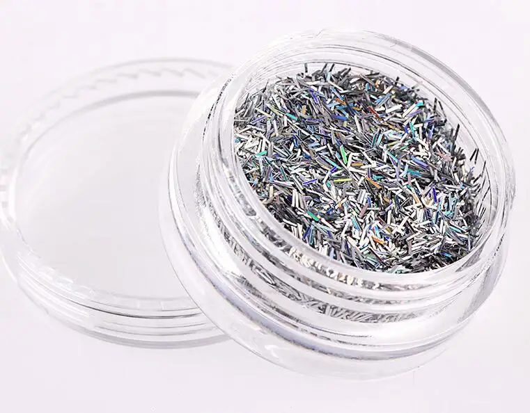 Super Fine Tiny Bar Glitter Sprinkles (Holographic Silver /5ML Box) Home Decor Nail Art Resin Cabochon Making Glitter 0.2x3mm
Super Fine Tiny Bar Glitter Sprinkles (Holographic Silver /5ML Box) Home Decor Nail Art Resin Cabochon Making Glitter 0.2x3mm