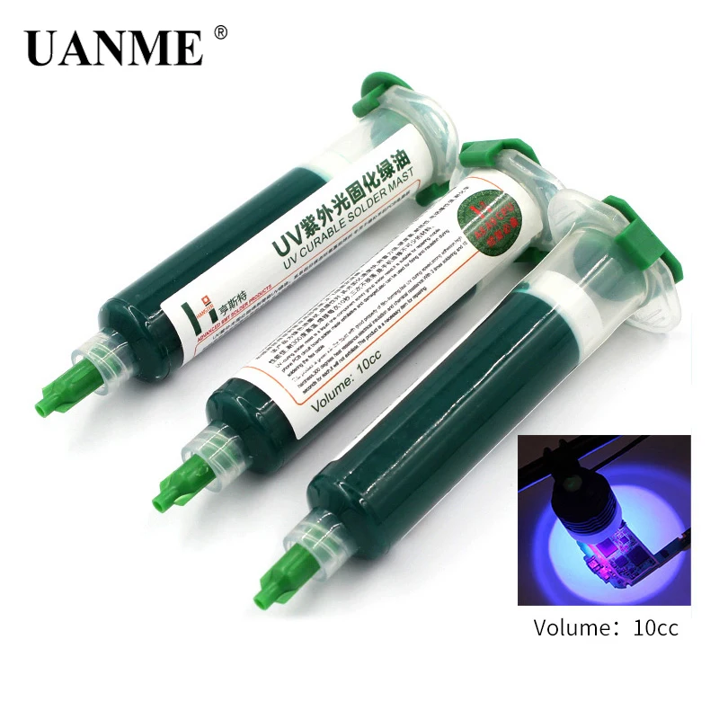 UANME 10cc UV curable solder mast Mobile phone PCB circuit board protection paint fly line solder oil
UANME 10cc UV curable solder mast Mobile phone PCB circuit board protection paint fly line solder oil